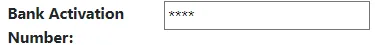 Bank Activation Number